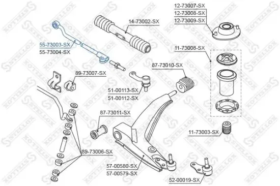 Axialgelenk, Spurstange STELLOX 55-73003-SX Bild Axialgelenk, Spurstange STELLOX 55-73003-SX