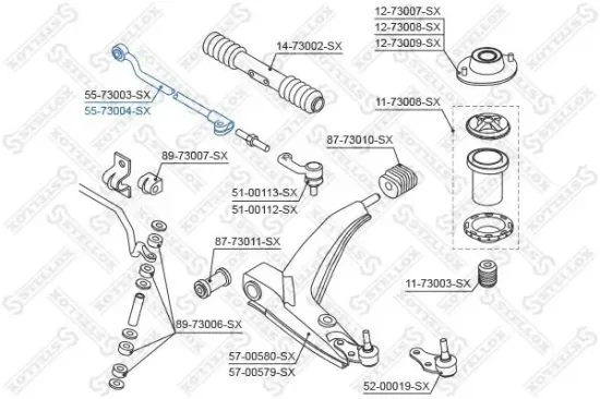 Axialgelenk, Spurstange Vorderachse rechts STELLOX 55-73004-SX Bild Axialgelenk, Spurstange Vorderachse rechts STELLOX 55-73004-SX