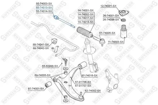 Axialgelenk, Spurstange STELLOX 55-74013-SX Bild Axialgelenk, Spurstange STELLOX 55-74013-SX