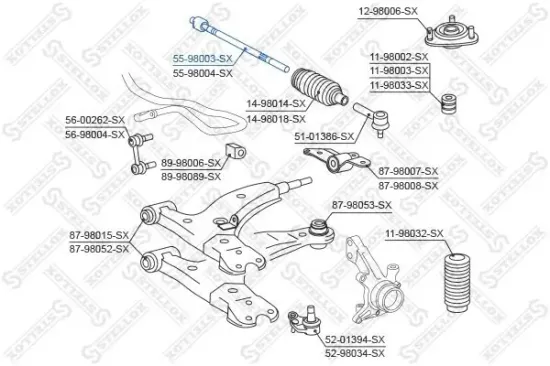 Axialgelenk, Spurstange STELLOX 55-98003-SX Bild Axialgelenk, Spurstange STELLOX 55-98003-SX