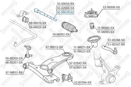 Axialgelenk, Spurstange STELLOX 55-98029-SX Bild Axialgelenk, Spurstange STELLOX 55-98029-SX