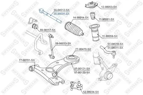 Axialgelenk, Spurstange STELLOX 55-98031-SX Bild Axialgelenk, Spurstange STELLOX 55-98031-SX