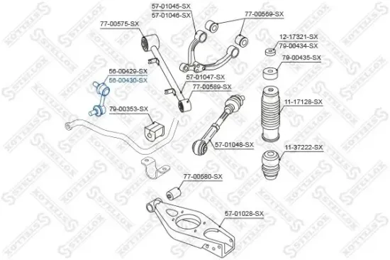 Stange/Strebe, Stabilisator Hinterachse rechts STELLOX 56-00430-SX Bild Stange/Strebe, Stabilisator Hinterachse rechts STELLOX 56-00430-SX