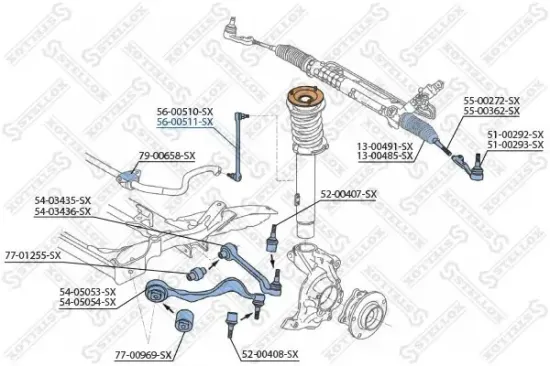 Stange/Strebe, Stabilisator STELLOX 56-00511-SX Bild Stange/Strebe, Stabilisator STELLOX 56-00511-SX