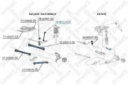 Stange/Strebe, Stabilisator Hinterachse links Hinterachse rechts STELLOX 56-00524-SX