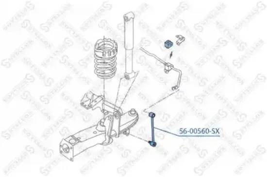 Stange/Strebe, Stabilisator Hinterachse links Hinterachse rechts STELLOX 56-00560-SX Bild Stange/Strebe, Stabilisator Hinterachse links Hinterachse rechts STELLOX 56-00560-SX