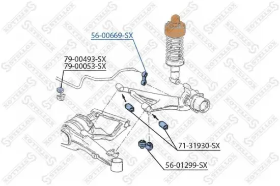 Stange/Strebe, Stabilisator Hinterachse STELLOX 56-00669-SX Bild Stange/Strebe, Stabilisator Hinterachse STELLOX 56-00669-SX