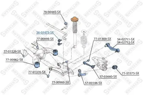 Stange/Strebe, Stabilisator Hinterachse links Hinterachse rechts STELLOX 56-01473-SX Bild Stange/Strebe, Stabilisator Hinterachse links Hinterachse rechts STELLOX 56-01473-SX