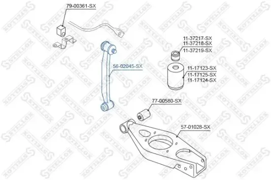 Stange/Strebe, Stabilisator STELLOX 56-02045-SX Bild Stange/Strebe, Stabilisator STELLOX 56-02045-SX