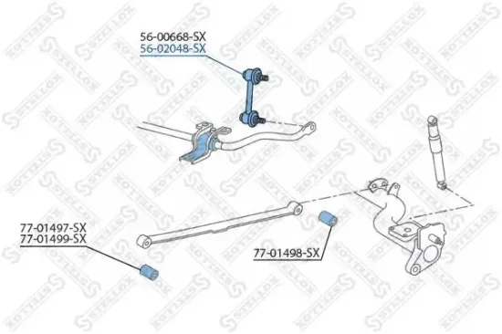 Stange/Strebe, Stabilisator Hinterachse links Hinterachse rechts STELLOX 56-02048-SX Bild Stange/Strebe, Stabilisator Hinterachse links Hinterachse rechts STELLOX 56-02048-SX
