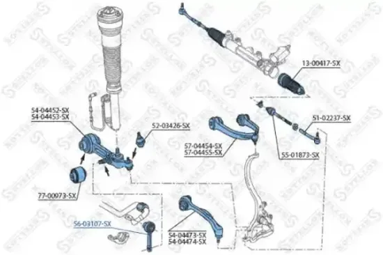 Stange/Strebe, Stabilisator Vorderachse rechts STELLOX 56-03107-SX Bild Stange/Strebe, Stabilisator Vorderachse rechts STELLOX 56-03107-SX