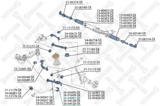 Lagerung, Stabilisator STELLOX 56-04081-SX Bild Lagerung, Stabilisator STELLOX 56-04081-SX