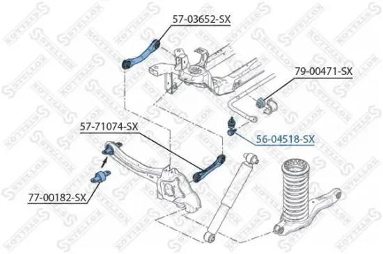 Stange/Strebe, Stabilisator Hinterachse links Hinterachse rechts STELLOX 56-04518-SX Bild Stange/Strebe, Stabilisator Hinterachse links Hinterachse rechts STELLOX 56-04518-SX