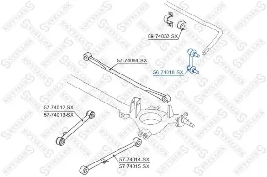 Stange/Strebe, Stabilisator Hinterachse links Hinterachse rechts STELLOX 56-74018-SX Bild Stange/Strebe, Stabilisator Hinterachse links Hinterachse rechts STELLOX 56-74018-SX