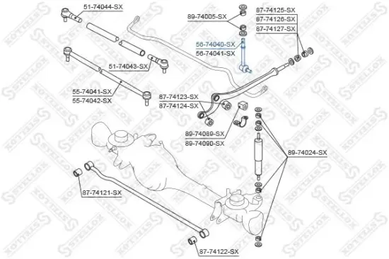 Stange/Strebe, Stabilisator Vorderachse links Vorderachse rechts STELLOX 56-74040-SX Bild Stange/Strebe, Stabilisator Vorderachse links Vorderachse rechts STELLOX 56-74040-SX