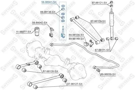 Stange/Strebe, Stabilisator Hinterachse links Hinterachse rechts STELLOX 56-98041-SX Bild Stange/Strebe, Stabilisator Hinterachse links Hinterachse rechts STELLOX 56-98041-SX