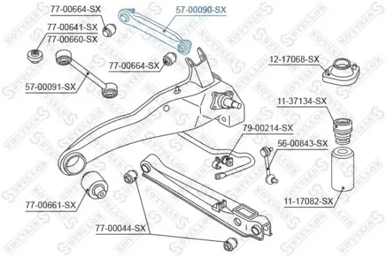 Lenker, Radaufhängung Hinterachse links Hinterachse rechts STELLOX 57-00090-SX Bild Lenker, Radaufhängung Hinterachse links Hinterachse rechts STELLOX 57-00090-SX