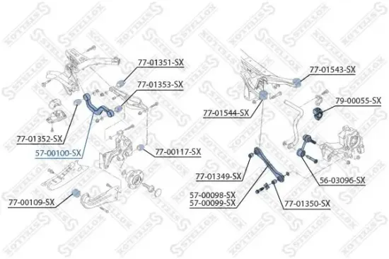 Lenker, Radaufhängung oben Hinterachse links Hinterachse rechts STELLOX 57-00100-SX Bild Lenker, Radaufhängung oben Hinterachse links Hinterachse rechts STELLOX 57-00100-SX