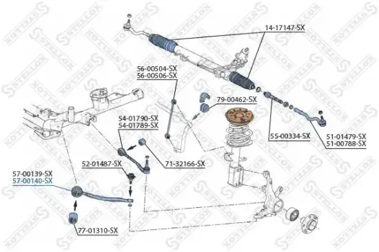 Lenker, Radaufhängung Vorderachse rechts STELLOX 57-00140-SX Bild Lenker, Radaufhängung Vorderachse rechts STELLOX 57-00140-SX