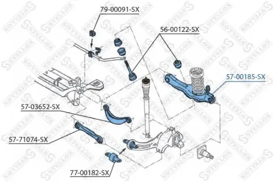 Lenker, Radaufhängung Hinterachse links Hinterachse rechts STELLOX 57-00185-SX Bild Lenker, Radaufhängung Hinterachse links Hinterachse rechts STELLOX 57-00185-SX