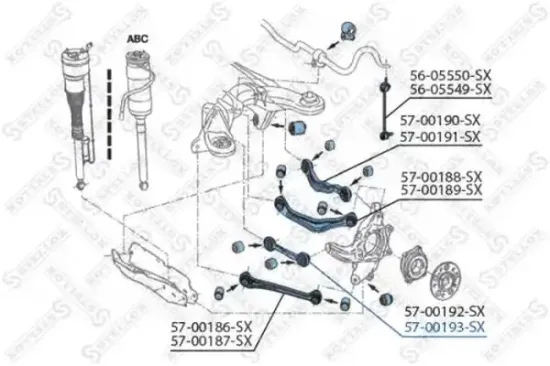 Lenker, Radaufhängung Hinterachse rechts STELLOX 57-00193-SX Bild Lenker, Radaufhängung Hinterachse rechts STELLOX 57-00193-SX
