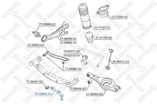 Lenker, Radaufhängung Hinterachse STELLOX 57-00892-SX Bild Lenker, Radaufhängung Hinterachse STELLOX 57-00892-SX