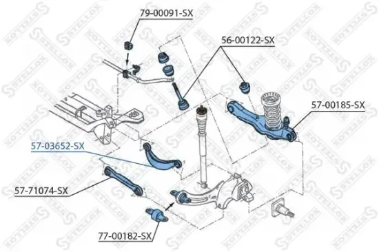 Lenker, Radaufhängung Hinterachse links Hinterachse rechts STELLOX 57-03652-SX Bild Lenker, Radaufhängung Hinterachse links Hinterachse rechts STELLOX 57-03652-SX