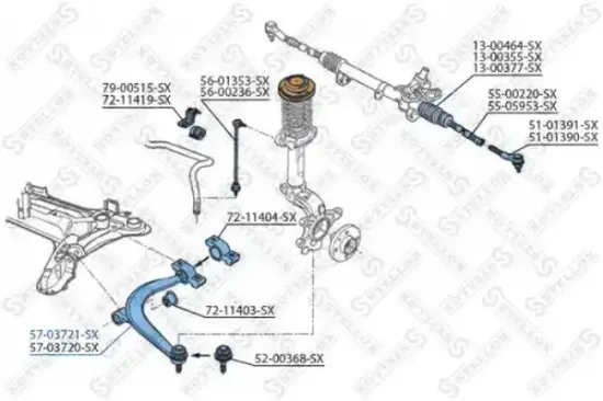 Lenker, Radaufhängung Vorderachse unten links STELLOX 57-03721-SX Bild Lenker, Radaufhängung Vorderachse unten links STELLOX 57-03721-SX