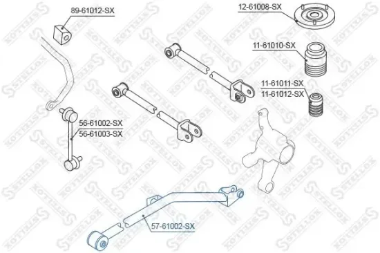 Lenker, Radaufhängung links STELLOX 57-61002-SX Bild Lenker, Radaufhängung links STELLOX 57-61002-SX