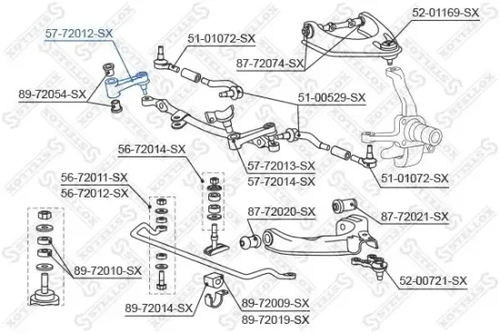 Lenkzwischenhebel Vorderachse Mitte STELLOX 57-72012-SX Bild Lenkzwischenhebel Vorderachse Mitte STELLOX 57-72012-SX