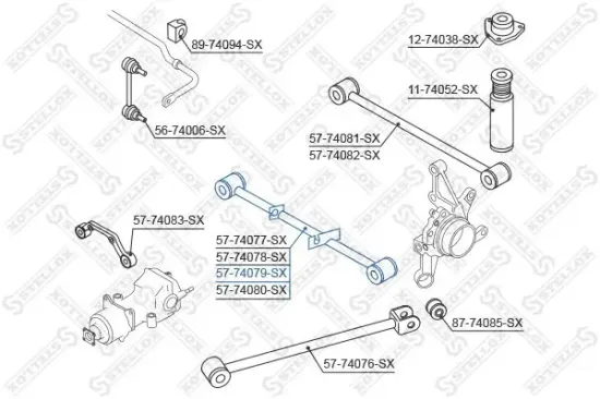 Stange/Strebe, Radaufhängung Hinterachse links STELLOX 57-74079-SX Bild Stange/Strebe, Radaufhängung Hinterachse links STELLOX 57-74079-SX