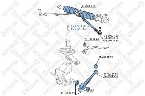 Axialgelenk, Spurstange STELLOX 59-01043-SX Bild Axialgelenk, Spurstange STELLOX 59-01043-SX