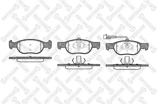 Bremsbelagsatz, Scheibenbremse Vorderachse STELLOX 599 011B-SX Bild Bremsbelagsatz, Scheibenbremse Vorderachse STELLOX 599 011B-SX