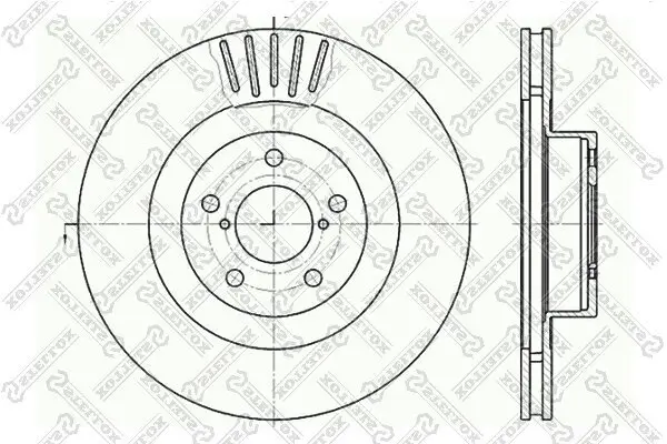 Bremsscheibe Vorderachse STELLOX 6020-4412V-SX