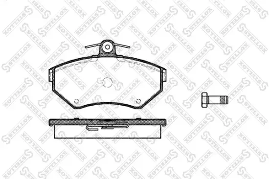 Bremsbelagsatz, Scheibenbremse Vorderachse STELLOX 642 010B-SX Bild Bremsbelagsatz, Scheibenbremse Vorderachse STELLOX 642 010B-SX