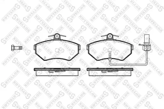 Bremsbelagsatz, Scheibenbremse Vorderachse STELLOX 642 012B-SX Bild Bremsbelagsatz, Scheibenbremse Vorderachse STELLOX 642 012B-SX