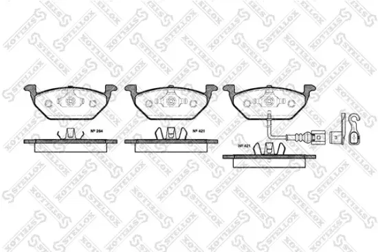Bremsbelagsatz, Scheibenbremse Vorderachse STELLOX 644 021B-SX Bild Bremsbelagsatz, Scheibenbremse Vorderachse STELLOX 644 021B-SX