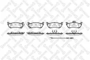 Bremsbelagsatz, Scheibenbremse Hinterachse STELLOX 709 011B-SX
