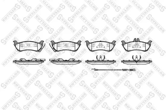 Bremsbelagsatz, Scheibenbremse Hinterachse STELLOX 709 011B-SX Bild Bremsbelagsatz, Scheibenbremse Hinterachse STELLOX 709 011B-SX