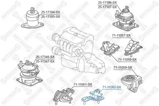 Lagerung, Schaltgetriebe vorne STELLOX 71-11062-SX Bild Lagerung, Schaltgetriebe vorne STELLOX 71-11062-SX