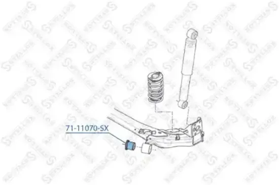 Lagerung, Achskörper Hinterachse STELLOX 71-11070-SX Bild Lagerung, Achskörper Hinterachse STELLOX 71-11070-SX