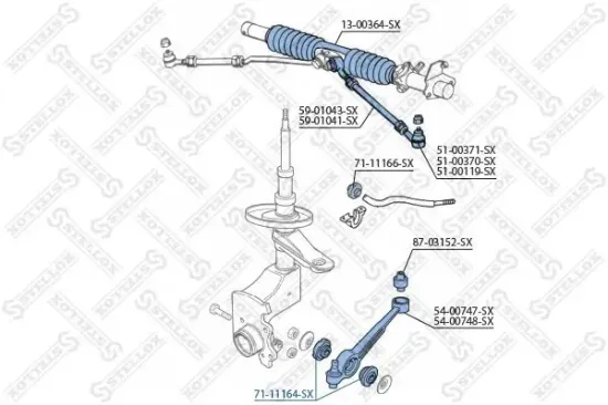 Lagerung, Lenker außen STELLOX 71-11164-SX Bild Lagerung, Lenker außen STELLOX 71-11164-SX