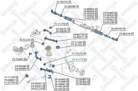 Lagerung, Lenker außen Vorderachse unten vorne STELLOX 71-11172-SX Bild Lagerung, Lenker außen Vorderachse unten vorne STELLOX 71-11172-SX
