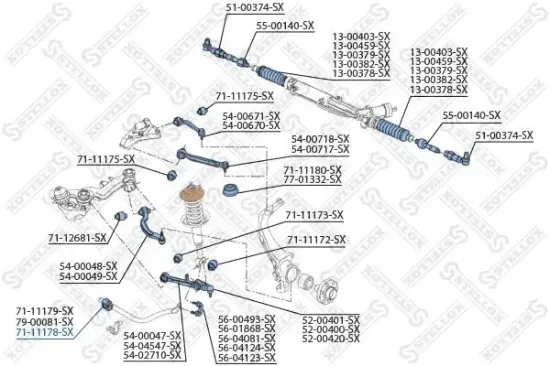 Lagerung, Stabilisator STELLOX 71-11178-SX Bild Lagerung, Stabilisator STELLOX 71-11178-SX