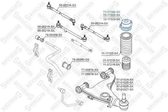 Federbeinstützlager Vorderachse STELLOX 71-21295-SX Bild Federbeinstützlager Vorderachse STELLOX 71-21295-SX