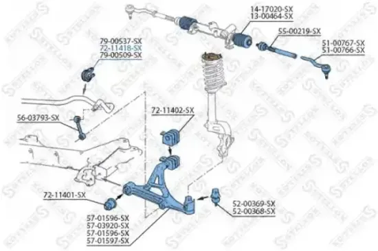 Lagerbuchse, Stabilisator vorne STELLOX 72-11418-SX Bild Lagerbuchse, Stabilisator vorne STELLOX 72-11418-SX