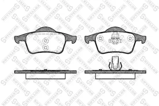 Bremsbelagsatz, Scheibenbremse Hinterachse STELLOX 725 000B-SX Bild Bremsbelagsatz, Scheibenbremse Hinterachse STELLOX 725 000B-SX