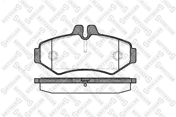 Bremsbelagsatz, Scheibenbremse Hinterachse STELLOX 744 000B-SX