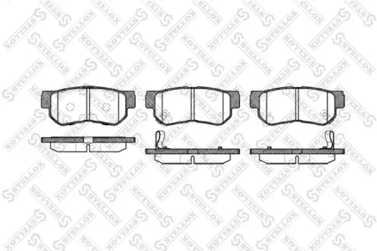 Bremsbelagsatz, Scheibenbremse STELLOX 757 012B-SX Bild Bremsbelagsatz, Scheibenbremse STELLOX 757 012B-SX