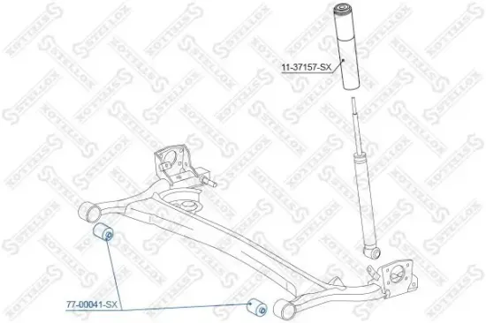 Lagerung, Lenker Hinterachse STELLOX 77-00041-SX Bild Lagerung, Lenker Hinterachse STELLOX 77-00041-SX